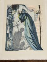 LOT OF 4 Pieces, Authenic PLATE SIGNED WOOD BLOCK PRINTS BY Salvador Dali Prints With PRINTED BLOCK Signature From the Divine Comady Series PURGATORY, HELL AND HEAVEN, These include, THIRD PLANET CANTO 14, THE ANGRY ONES, THE BLACK DEVIL, THE DEVINE FOR K - 3