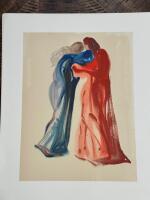 LOT OF 6 Pieces, Salvador Dali Prints From the Divine Comady Series PURGATORY, to include, OUR LADY, THE ANGEL OF MERCY, THE MEETING OF DANTE AND BEATRICE, PRODIGALITY CANTO 22, IN A CLOUD OF THE ANGRY ONES CANTO 16, THE EARTHLY PARADISE CANTO 32. - 9