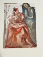 LOT OF 5 Pieces, Salvador Dali Prints From the Divine Comady Series PURGATORY, to include, MEETING OF DANTE AND BEATRICE, GLUTTONY CANTO 23, THE TREE OF PUNISHMENT, DANTE RE-AWAKES DANTE'S CONFESSION, DANTE' DREAM CANTO 19 - 5