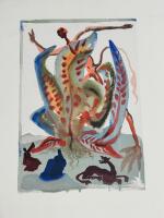 LOT OF 5 Pieces, Salvador Dali Prints From the Divine Comady Series PURGATORY, to include, MEETING OF DANTE AND BEATRICE, GLUTTONY CANTO 23, THE TREE OF PUNISHMENT, DANTE RE-AWAKES DANTE'S CONFESSION, DANTE' DREAM CANTO 19