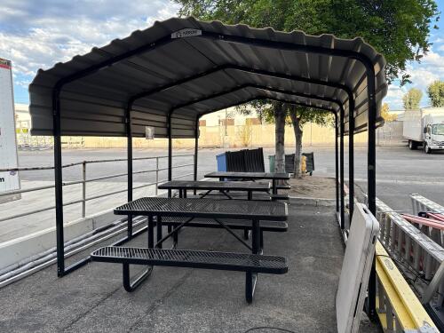 Arrow Storage Products Metal Eggshell Car Canopy
