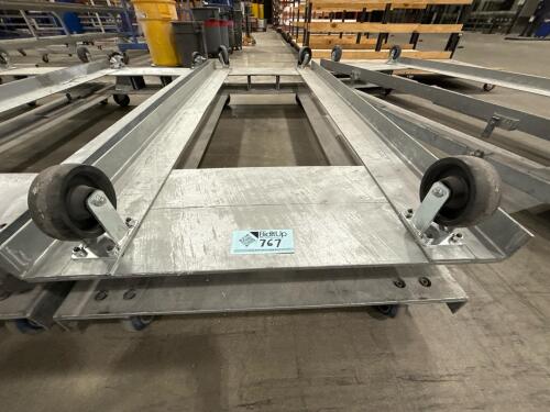 Lot of (2) Aluminum Rolling Dollys