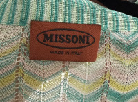 Missoni Green and Blue Chevron Cardigan - 3