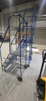 LOT: (1) 6-step rolling ladder & (2) 4-step rolling ladders