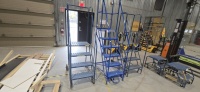 LOT: (1) 6-step rolling ladder & (2) 4-step rolling ladders - 2