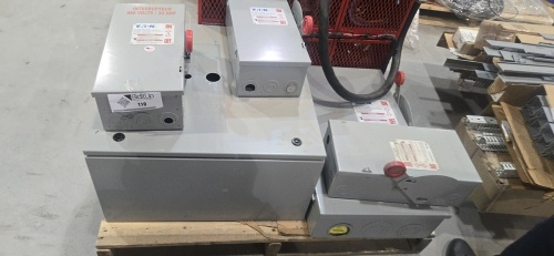 LOT: Heating system c/w (2) 6 STEPRO forced air units & Asst'd breakers