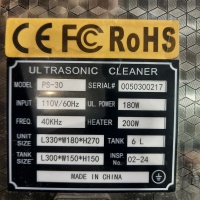 ULTRASONIC cleaner MACHINE - mod. PS 30 - 2