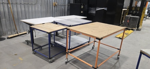 LOT: (6) asst'd mobile table carts