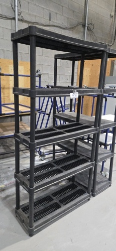LOT: (2) PVC shelving unit