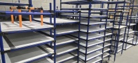 LOT: (23) Asst'd sizes tubular shelving units - some on wheels - 2