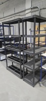 LOT: (23) Asst'd sizes tubular shelving units - some on wheels - 6
