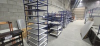 LOT: (23) Asst'd sizes tubular shelving units - some on wheels - 7