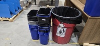 LOT: (55+) asst'd waste containers - 2