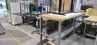 LOT: (20) asst'd style & sizes desks - some on wheels - 5
