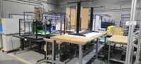 LOT: (20) asst'd style & sizes desks - some on wheels - 9