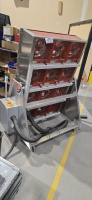Heating system on wheels c/w 12 STELPO Forced Air units. Mod. SCH48T - 20/17,30 amps - 60 hz - 240 volts - 4800-3600 watts - 2