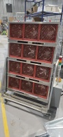 Heating system on wheels c/w 12 STELPO Forced Air units. Mod. SCH48T - 20/17,30 amps - 60 hz - 240 volts - 4800-3600 watts - 5