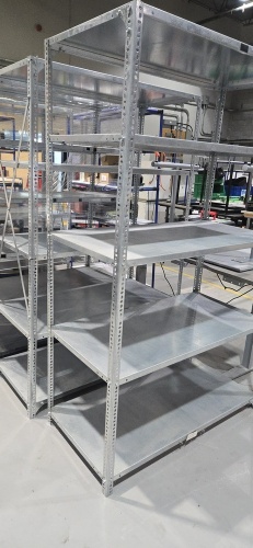 LOT: (6) asst'd adjustable metal shelving 24'' x 48''