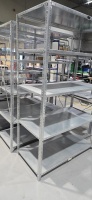 LOT: (6) asst'd adjustable metal shelving 24'' x 48''