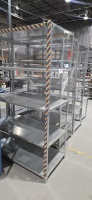 LOT: (6) asst'd adjustable metal shelving 24'' x 48'' - 3