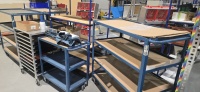 LOT: (8) metal rolling carts multi level
