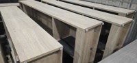 LOT: (5) asst'd melamine shelving unit c/w (1) rolling desk &(1) table - 2