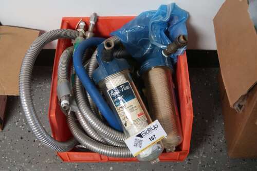 (2) Aqua-Pure AP101T Dirt/Rust Water Filters with S/S Flex Hoses