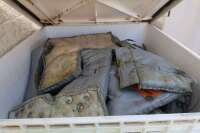 Plastic Stackable Crates with Contents of Crossby Duwar Tank Insulator Jackets - 2