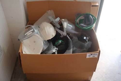 Lot of Hard Hats & Face Shield
