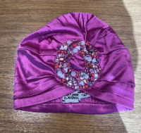 Mary Jane Claverol embellished turban in pink