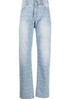 Versace All Over logo straight leg jeans