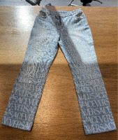 Versace All Over logo straight leg jeans - 2