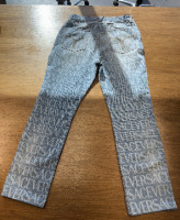 Versace All Over logo straight leg jeans - 3