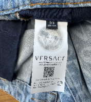 Versace All Over logo straight leg jeans - 4