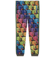 Gucci mens multicolor panther face printed jersey technical jogger pants