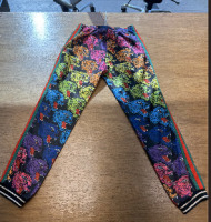 Gucci mens multicolor panther face printed jersey technical jogger pants - 3