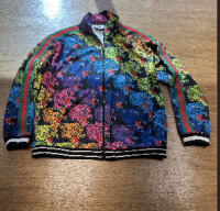 Gucci mens multicolor panther face printed jersey technical jacket - 2