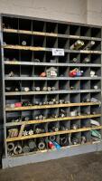 Large Bin Rack With Assorted Milling Cutters And Tooling