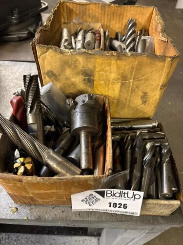 Lot of Assorted HSS End Mills, Taps and Cutting Tools