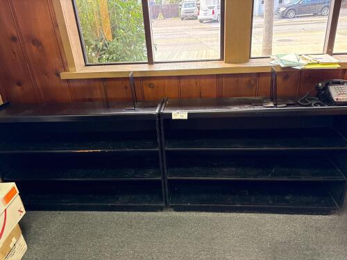 Pair Of Low Wood Bookcases