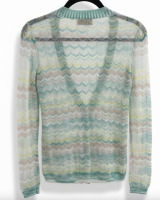 Missoni Green and Blue Chevron Cardigan - 2