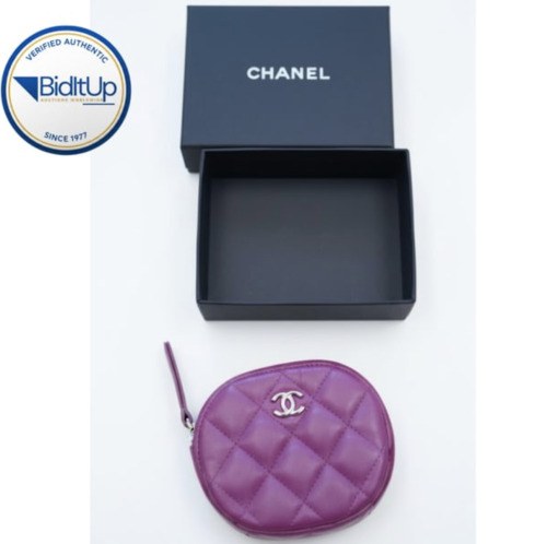 Chanel Classic Round Coin Purse Quilted Caviar
