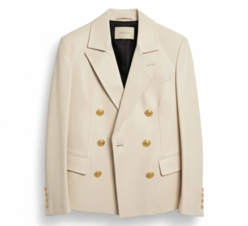 Gucci ivory leather jacket