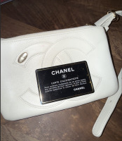 Chanel CC Mania waist belt bag in white lambskin leather - 2