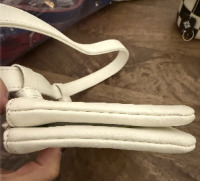 Chanel CC Mania waist belt bag in white lambskin leather - 7