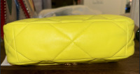 Shiny Lambskin Quilted Medium Chanel 19 Flap Neon Yellow - 2