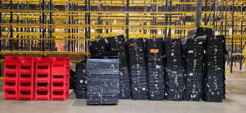 Lot of Assorted Plastic Sorting Tubs