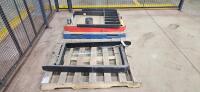 Lot of (5) Forklift Forks, w/ Forklift Guard Rail - 2