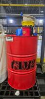 Lot of (4) Assorted Drums of Hydraulic Oil, w/ (3) Drain Pans - 3