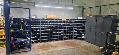 Lot of Assorted Mechanical Hardware, w/ (2) 2-Door Cabinets